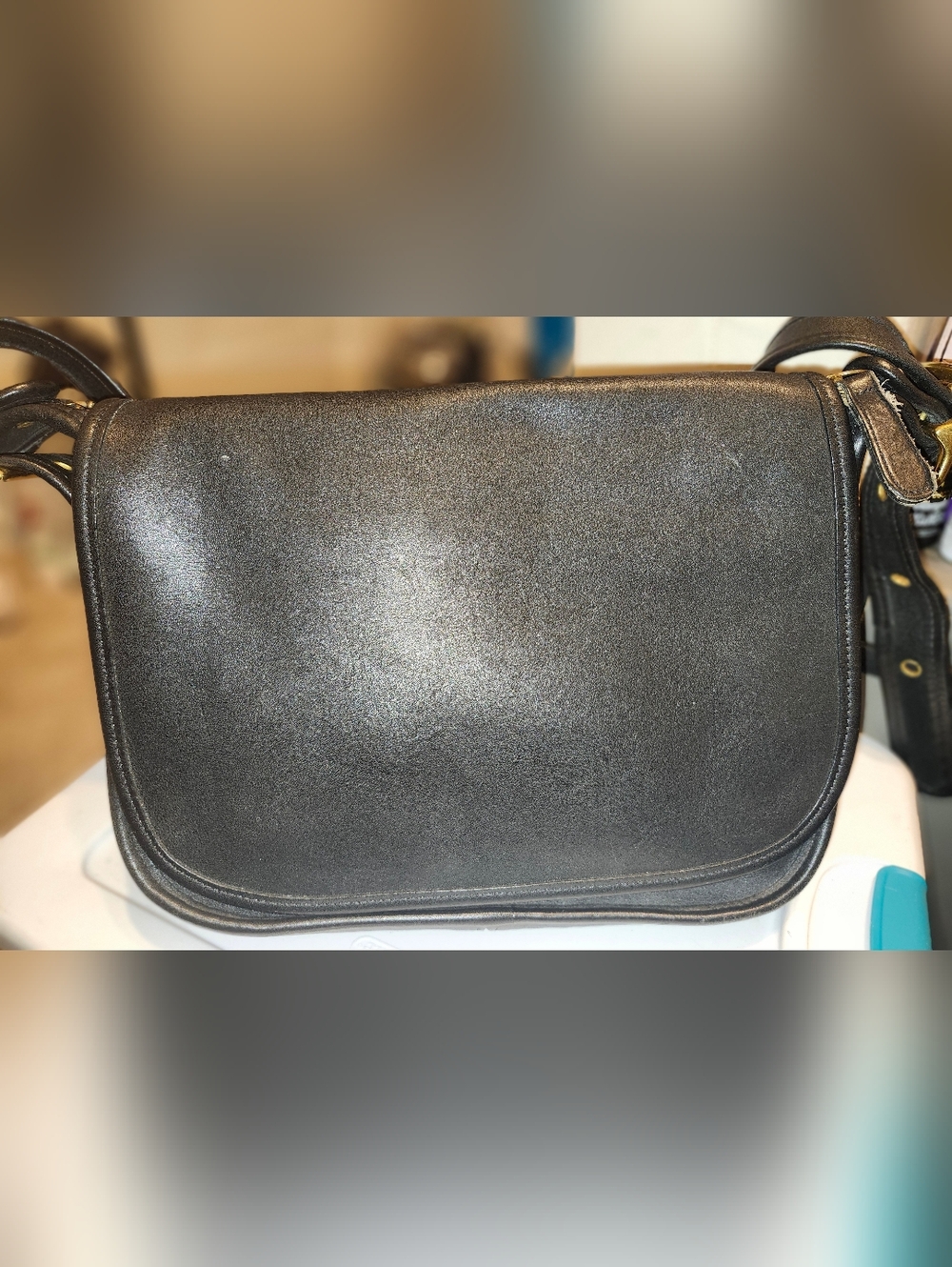 Vintage Coach Patricia Legacy Black Leather Purse